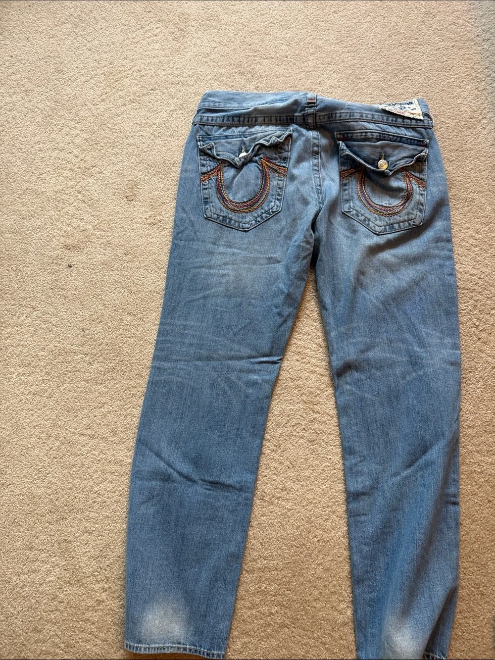 True Religion Light Blue Straight Jeans